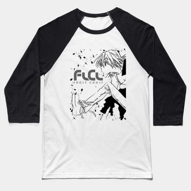 FLCL white Haruko Baseball T-Shirt by paisdelasmaquinas